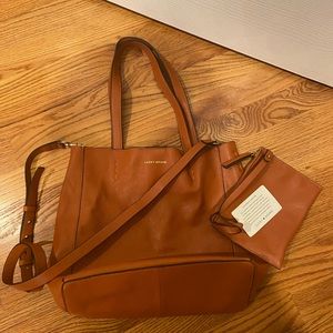 Lucky brand shoulder bag, brown leather EUC